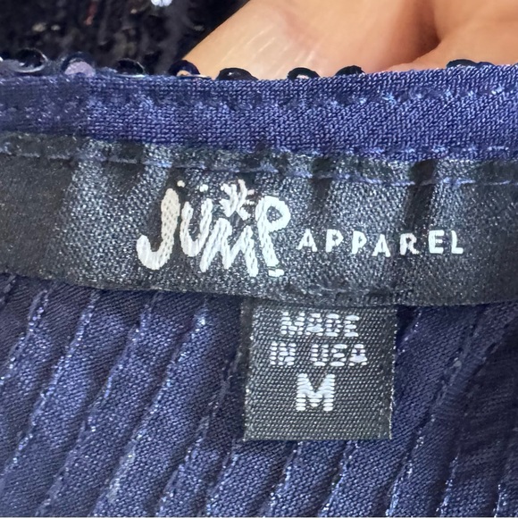 Jump Apparel Navy Blue Sequin Sleeveless Slip Dress‎ Mini size M - Picture 7 of 10